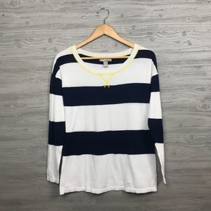LAST CHANCE!  BR | Crewneck Nautical Navy Stripe Sweater